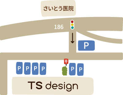 TSデザイン 駐車場 MAP